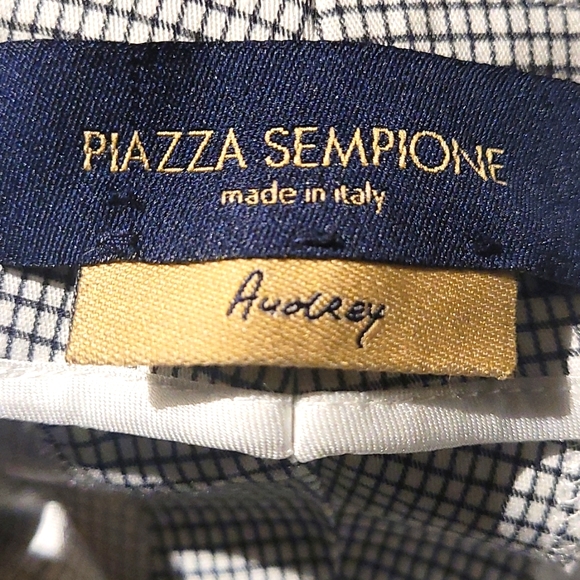 Piazza Sempione black and white grid Audrey pants - Size 6 - Picture 2 of 12